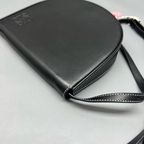 Loewe Mini Heel Crossbody Pouch Calfskin Black