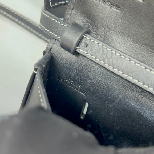 Loewe Mini Heel Crossbody Pouch Calfskin Black