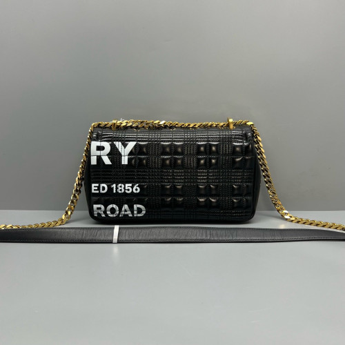 Burberry Small Lola Crossbody Bag Calfskin Black White Burberry Small Lola Crossbody Bag Calfskin Black White