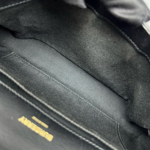 Burberry Small Lola Crossbody Bag Calfskin Black White Burberry Small Lola Crossbody Bag Calfskin Black White