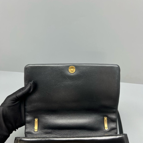 Burberry Small Lola Crossbody Bag Calfskin Black White Burberry Small Lola Crossbody Bag Calfskin Black White