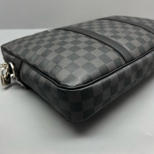 Louis Vuitton Oliver Briefcase Damier Graphite Black