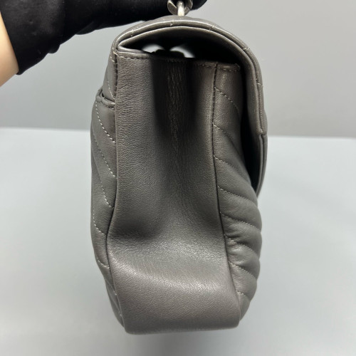 Yves Saint Laurent Large College Calfskin Grey