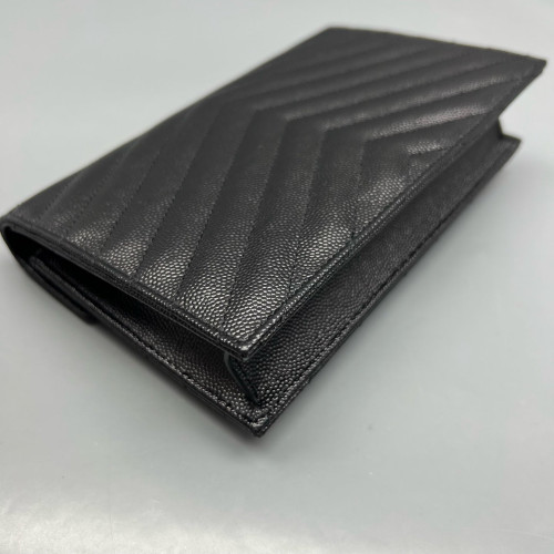Yves Saint Laurent Small Envelope Chain Wallet Caviar Black