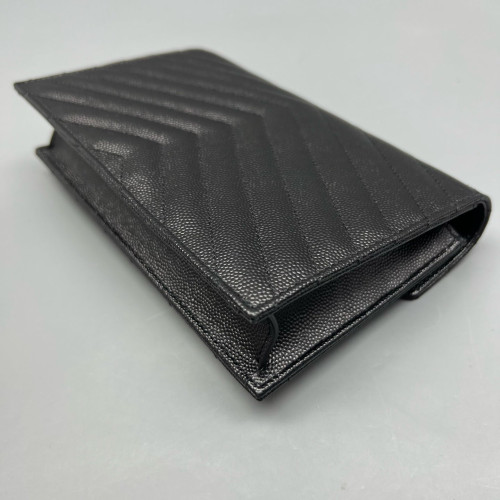 Yves Saint Laurent Small Envelope Chain Wallet Caviar Black