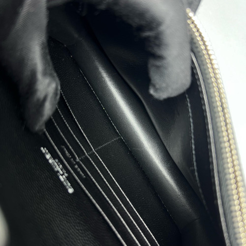 Yves Saint Laurent Small Envelope Chain Wallet Caviar Black