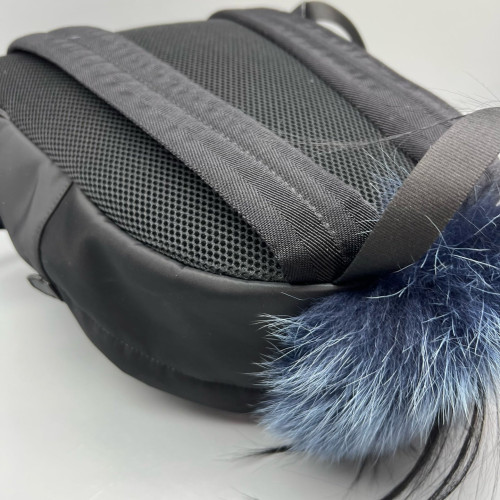 Fendi Monster Eyes Medium Backpack Nylon Black Pink