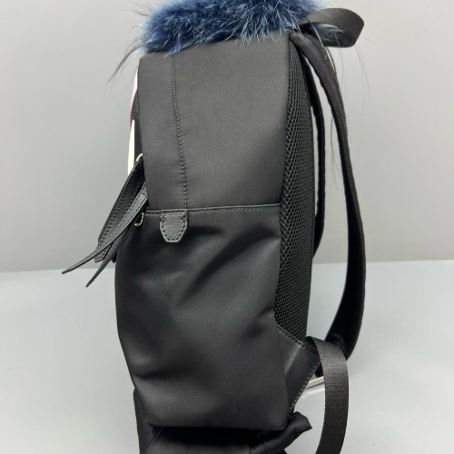 Fendi Monster Eyes Medium Backpack Nylon Black Pink