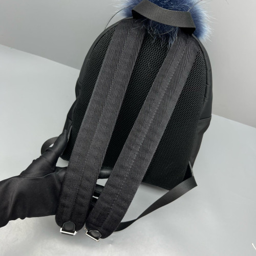 Fendi Monster Eyes Medium Backpack Nylon Black Pink