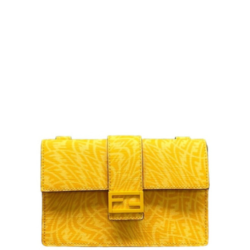 Fendi Baguette Canvas Yellow