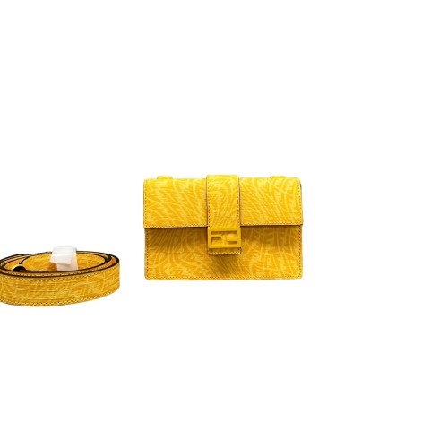 Fendi Baguette Canvas Yellow