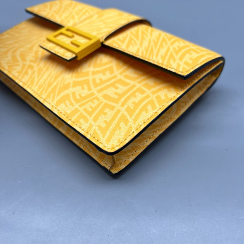 Fendi Baguette Canvas Yellow