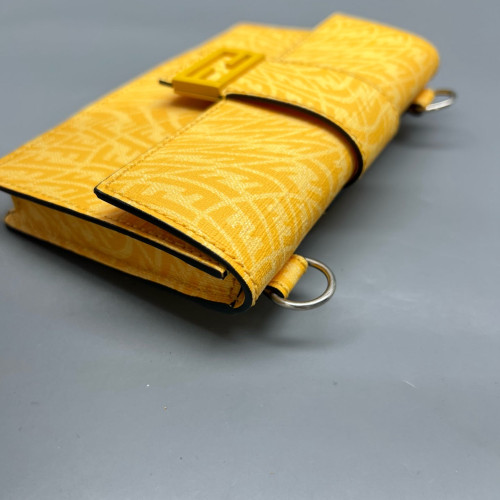 Fendi Baguette Canvas Yellow
