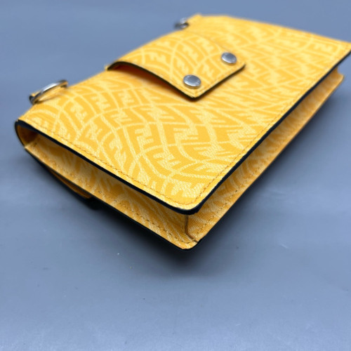 Fendi Baguette Canvas Yellow