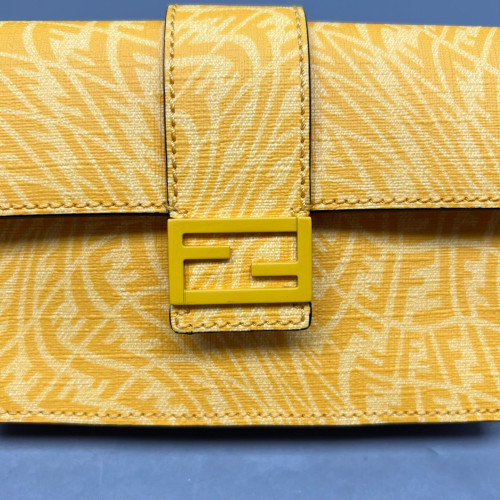 Fendi Baguette Canvas Yellow