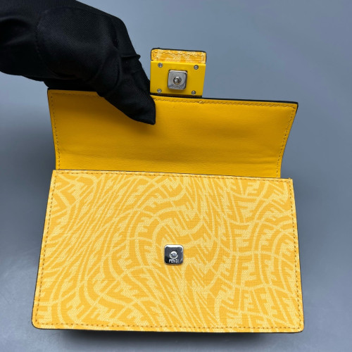 Fendi Baguette Canvas Yellow
