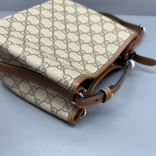 Gucci Bucket GG Monogram Beige Brown