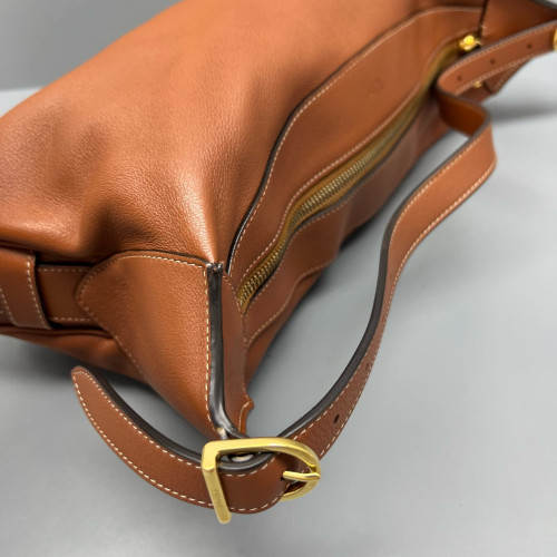 Celine Shoulder Bag Calfskin Tan