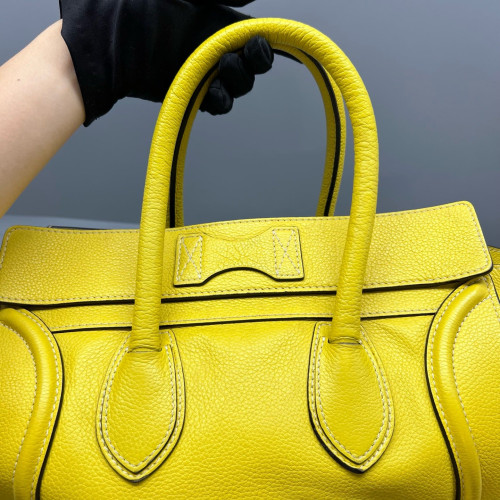 Celine Medium Luggage Phantom Calfskin Yellow
