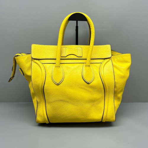 Celine Medium Luggage Phantom Calfskin Yellow