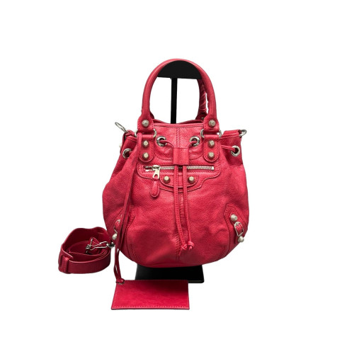 Balenciaga Bucket Calfskin Pink