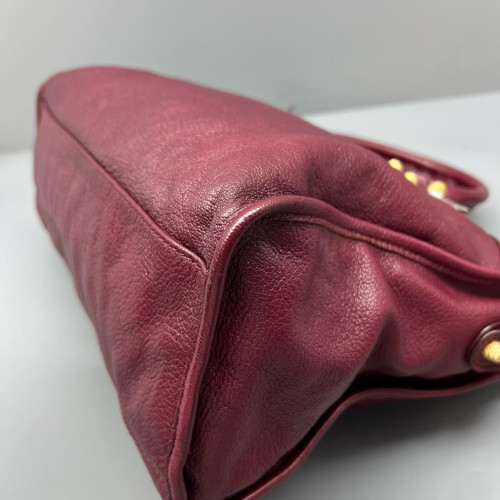 Balenciaga Medium City Calfskin Burgundy