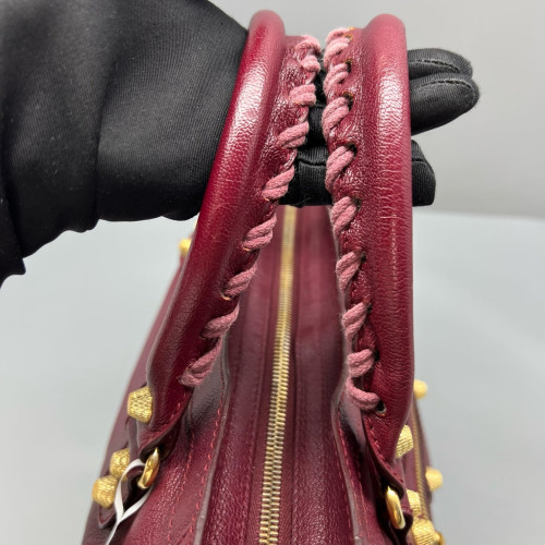 Balenciaga Medium City Calfskin Burgundy