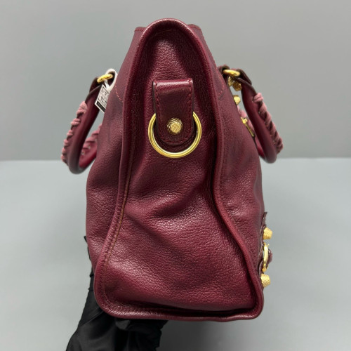 Balenciaga Medium City Calfskin Burgundy