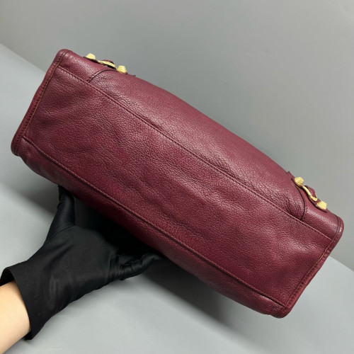 Balenciaga Medium City Calfskin Burgundy
