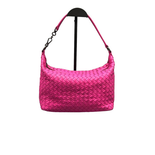 Bottega Veneta Hobo Lambskin Intrecciato Nappa Fuchsia Bottega Veneta Hobo Lambskin Intrecciato Nappa Fuchsia