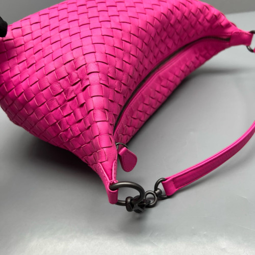 Bottega Veneta Hobo Lambskin Intrecciato Nappa Fuchsia Bottega Veneta Hobo Lambskin Intrecciato Nappa Fuchsia