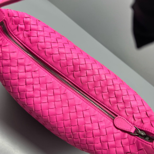 Bottega Veneta Hobo Lambskin Intrecciato Nappa Fuchsia Bottega Veneta Hobo Lambskin Intrecciato Nappa Fuchsia
