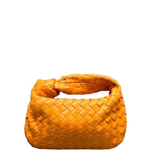 Bottega Veneta Mini Jodie Lambskin Intrecciato Nappa Orange Bottega Veneta Mini Jodie Lambskin Intrecciato Nappa Orange