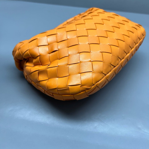 Bottega Veneta Mini Jodie Lambskin Intrecciato Nappa Orange Bottega Veneta Mini Jodie Lambskin Intrecciato Nappa Orange