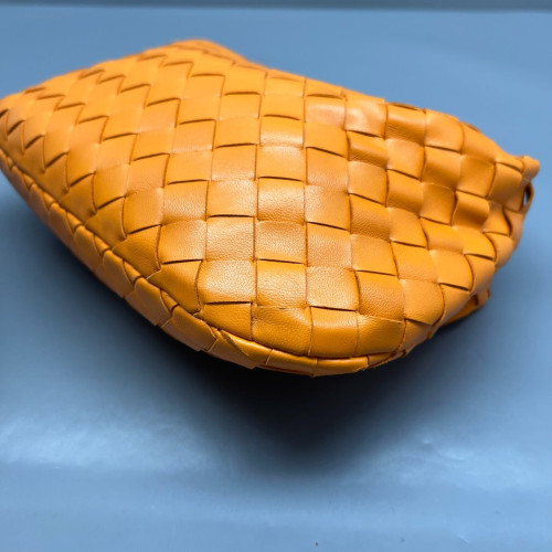 Bottega Veneta Mini Jodie Lambskin Intrecciato Nappa Orange Bottega Veneta Mini Jodie Lambskin Intrecciato Nappa Orange