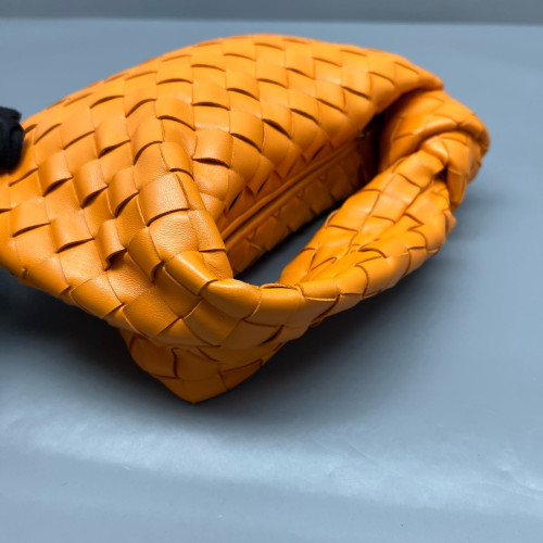 Bottega Veneta Mini Jodie Lambskin Intrecciato Nappa Orange Bottega Veneta Mini Jodie Lambskin Intrecciato Nappa Orange