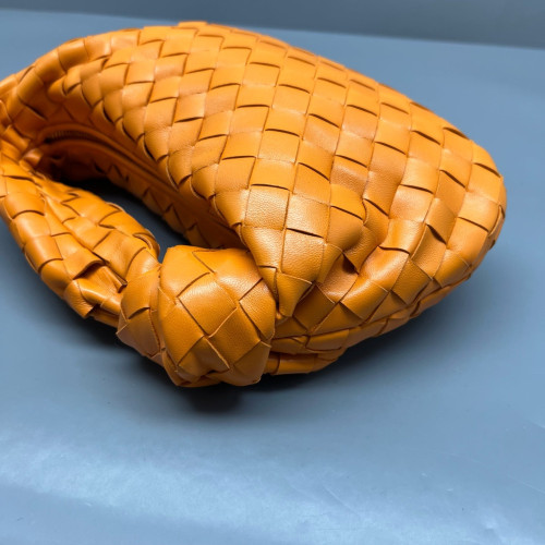 Bottega Veneta Mini Jodie Lambskin Intrecciato Nappa Orange Bottega Veneta Mini Jodie Lambskin Intrecciato Nappa Orange