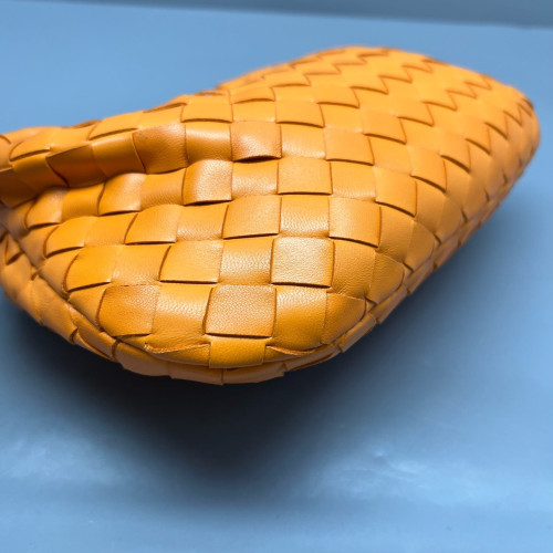 Bottega Veneta Mini Jodie Lambskin Intrecciato Nappa Orange Bottega Veneta Mini Jodie Lambskin Intrecciato Nappa Orange