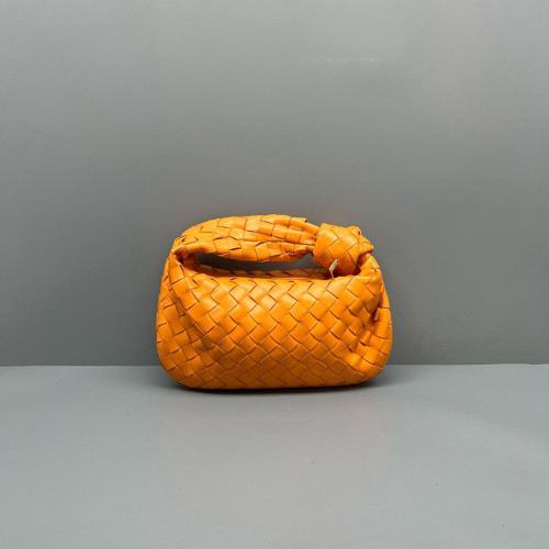 Bottega Veneta Mini Jodie Lambskin Intrecciato Nappa Orange Bottega Veneta Mini Jodie Lambskin Intrecciato Nappa Orange