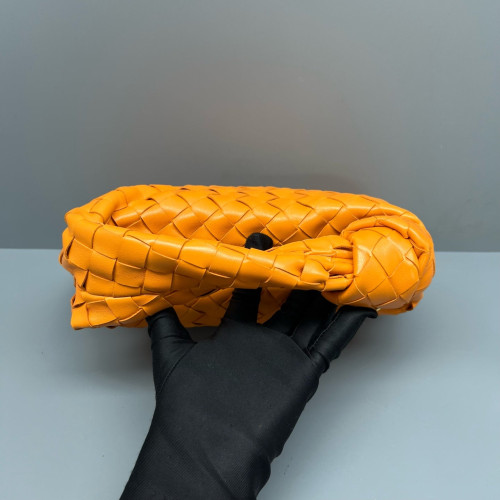 Bottega Veneta Mini Jodie Lambskin Intrecciato Nappa Orange Bottega Veneta Mini Jodie Lambskin Intrecciato Nappa Orange