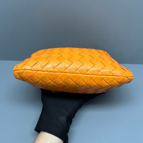 Bottega Veneta Mini Jodie Lambskin Intrecciato Nappa Orange Bottega Veneta Mini Jodie Lambskin Intrecciato Nappa Orange