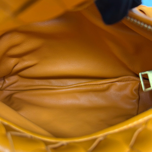 Bottega Veneta Mini Jodie Lambskin Intrecciato Nappa Orange Bottega Veneta Mini Jodie Lambskin Intrecciato Nappa Orange