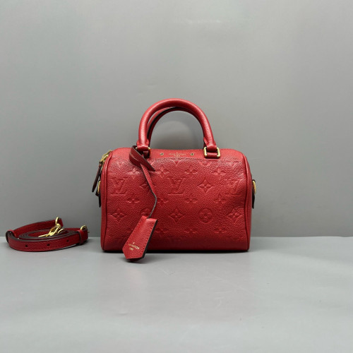 Louis Vuitton Speedy Bandouliere 20 Monogram Empreinte Red