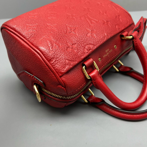 Louis Vuitton Speedy Bandouliere 20 Monogram Empreinte Red