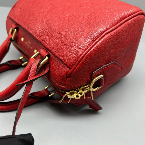 Louis Vuitton Speedy Bandouliere 20 Monogram Empreinte Red