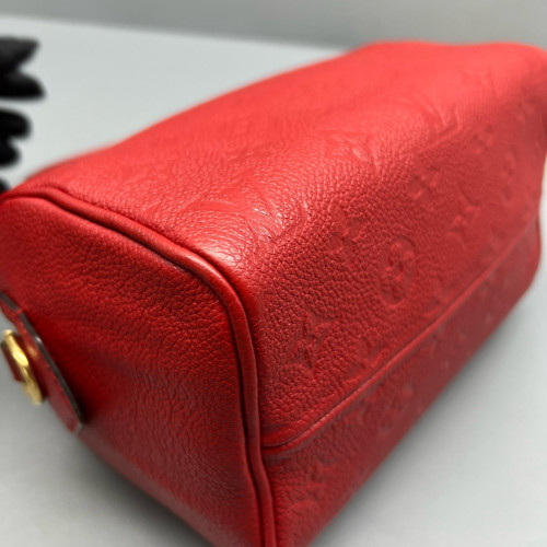Louis Vuitton Speedy Bandouliere 20 Monogram Empreinte Red