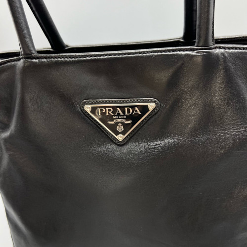 Prada Tote Bag Lambskin Black