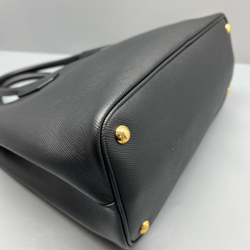 Prada Large Double Handle Bag Calfskin Black Prada Large Double Handle Bag Calfskin Black