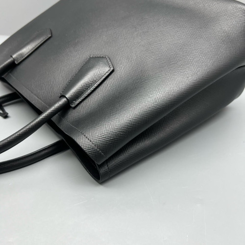 Prada Large Double Handle Bag Calfskin Black Prada Large Double Handle Bag Calfskin Black