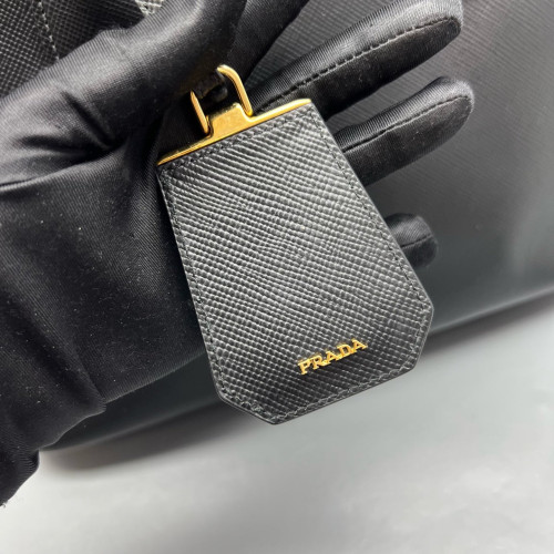 Prada Large Double Handle Bag Calfskin Black Prada Large Double Handle Bag Calfskin Black